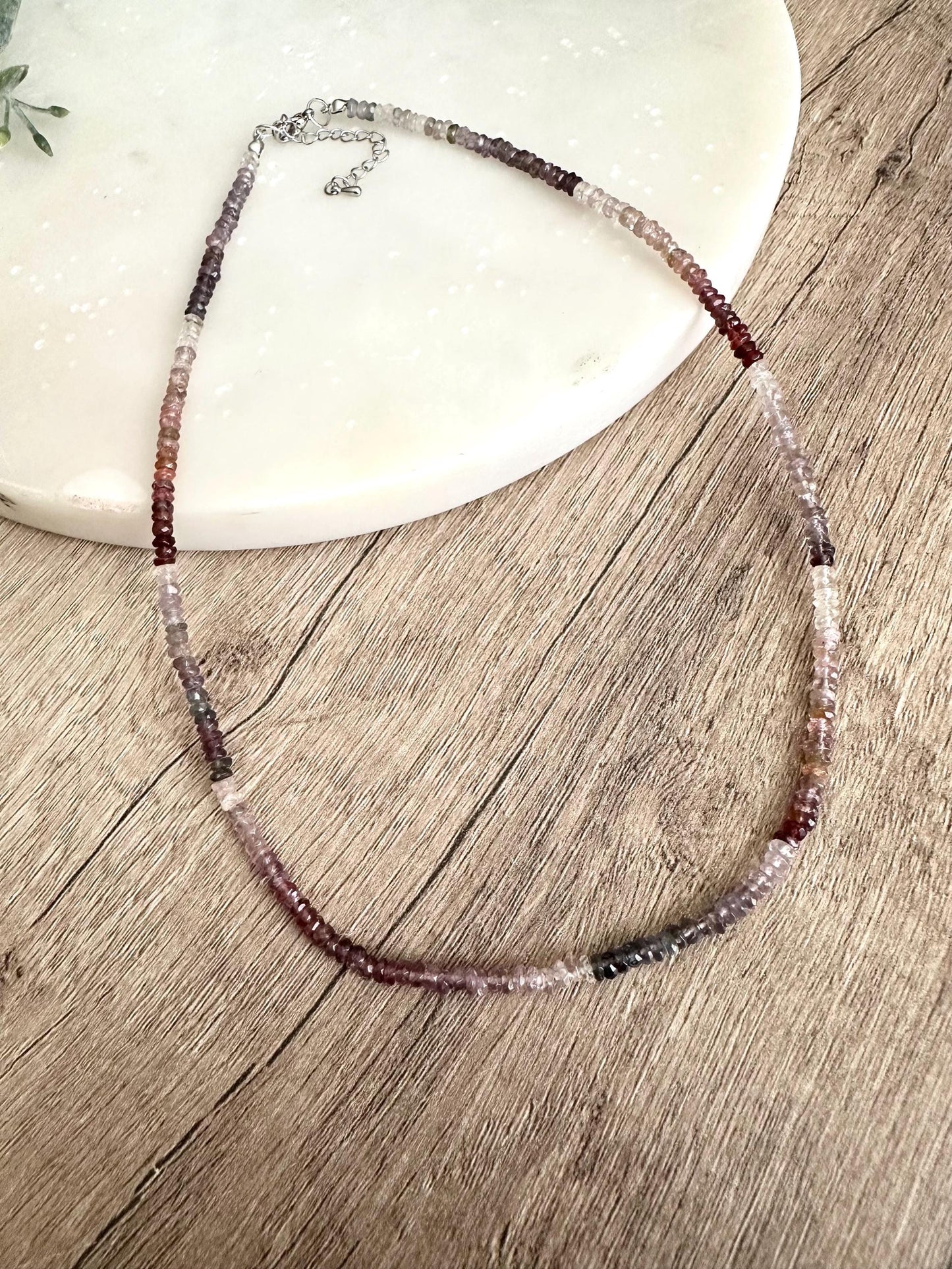 Multicolor Faceted Spinel Beaded Necklace -Gift-Wedding-Bridesmaids