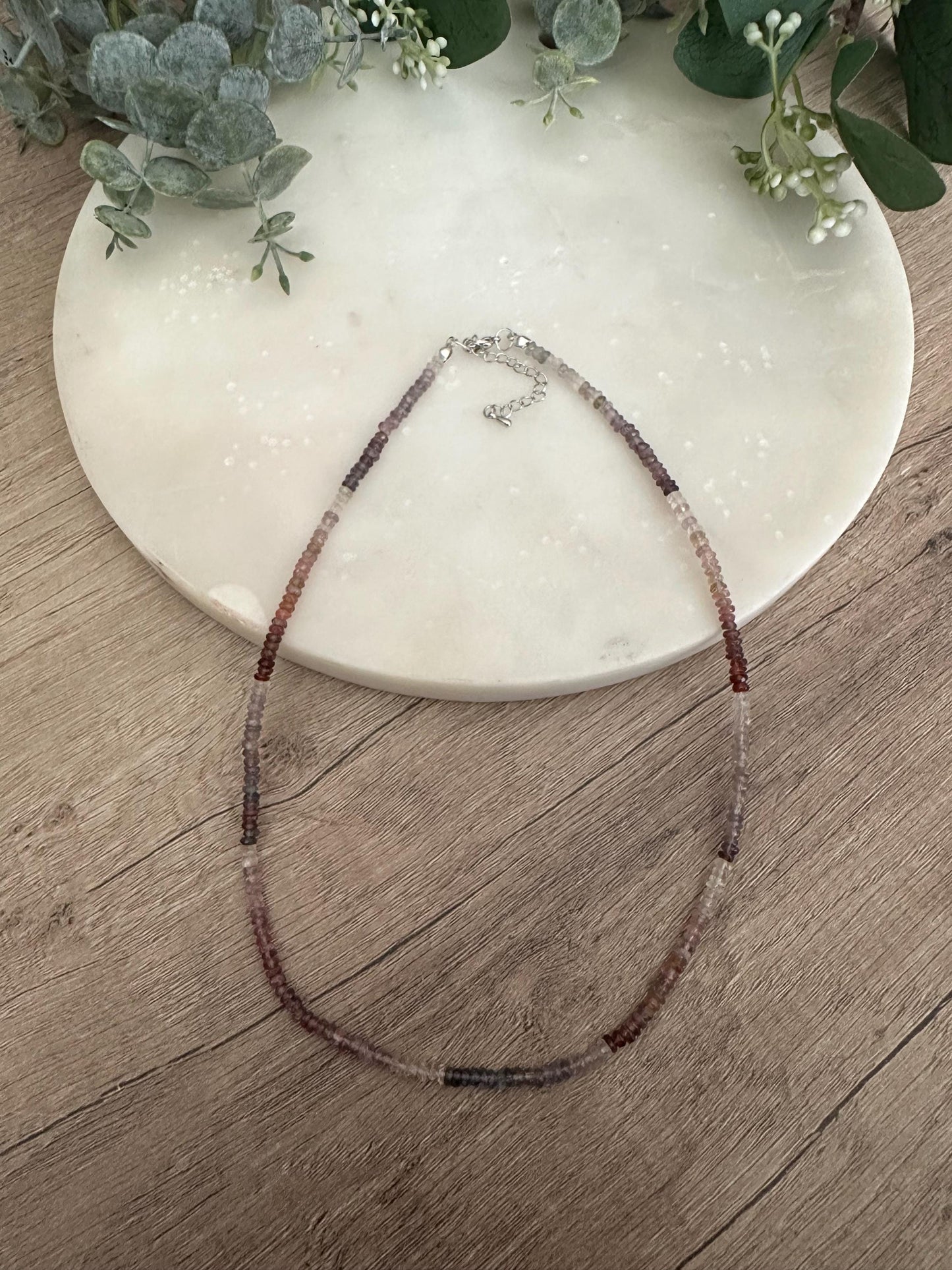 Multicolor Faceted Spinel Beaded  Necklace -Gift-Wedding-Bridesmaids