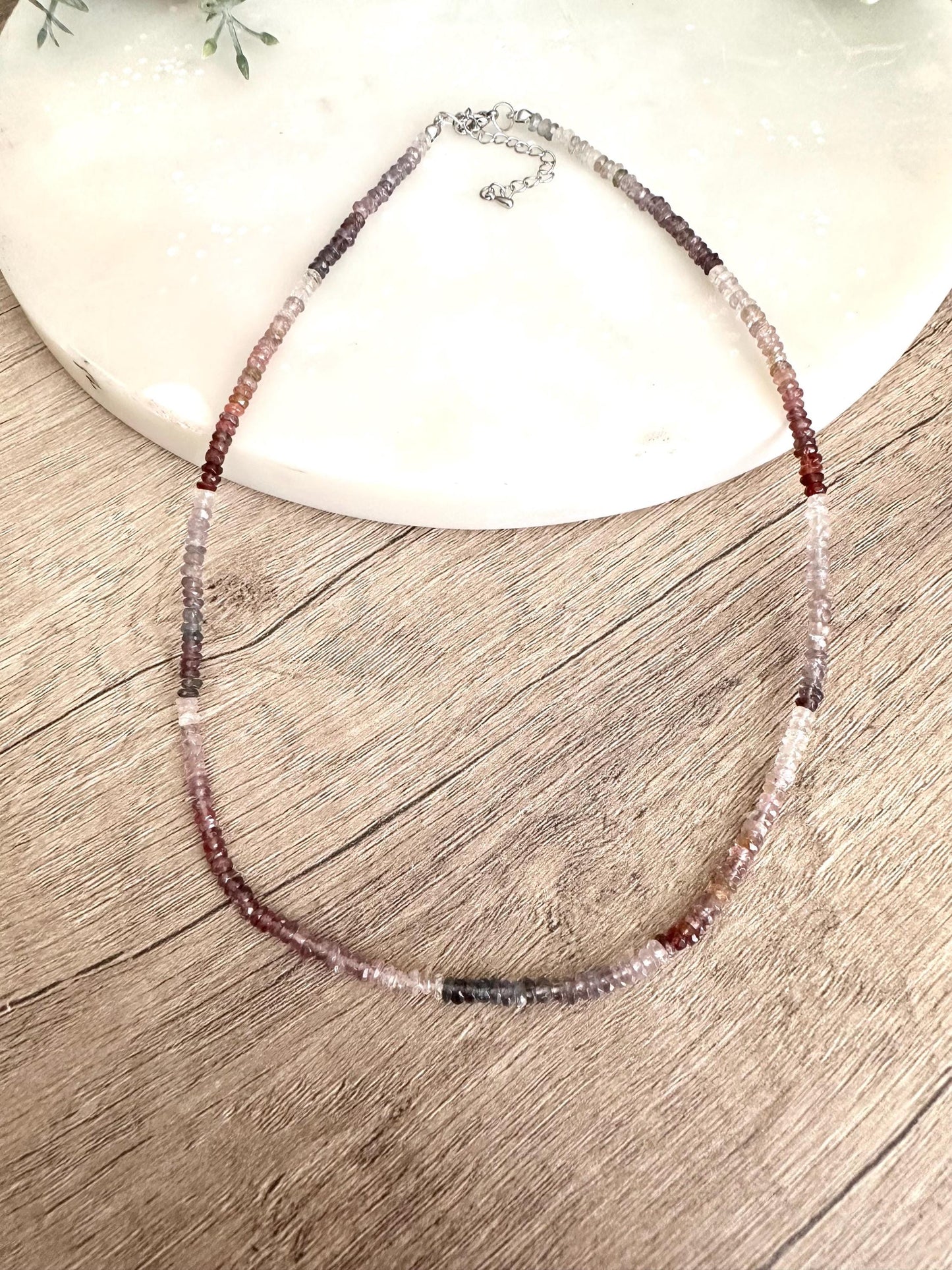 Multicolor Faceted Spinel Beaded  Necklace -Gift-Wedding-Bridesmaids