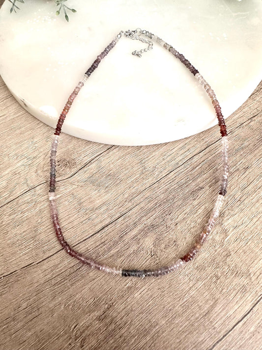 Multicolor Faceted Spinel Beaded  Necklace -Gift-Wedding-Bridesmaids