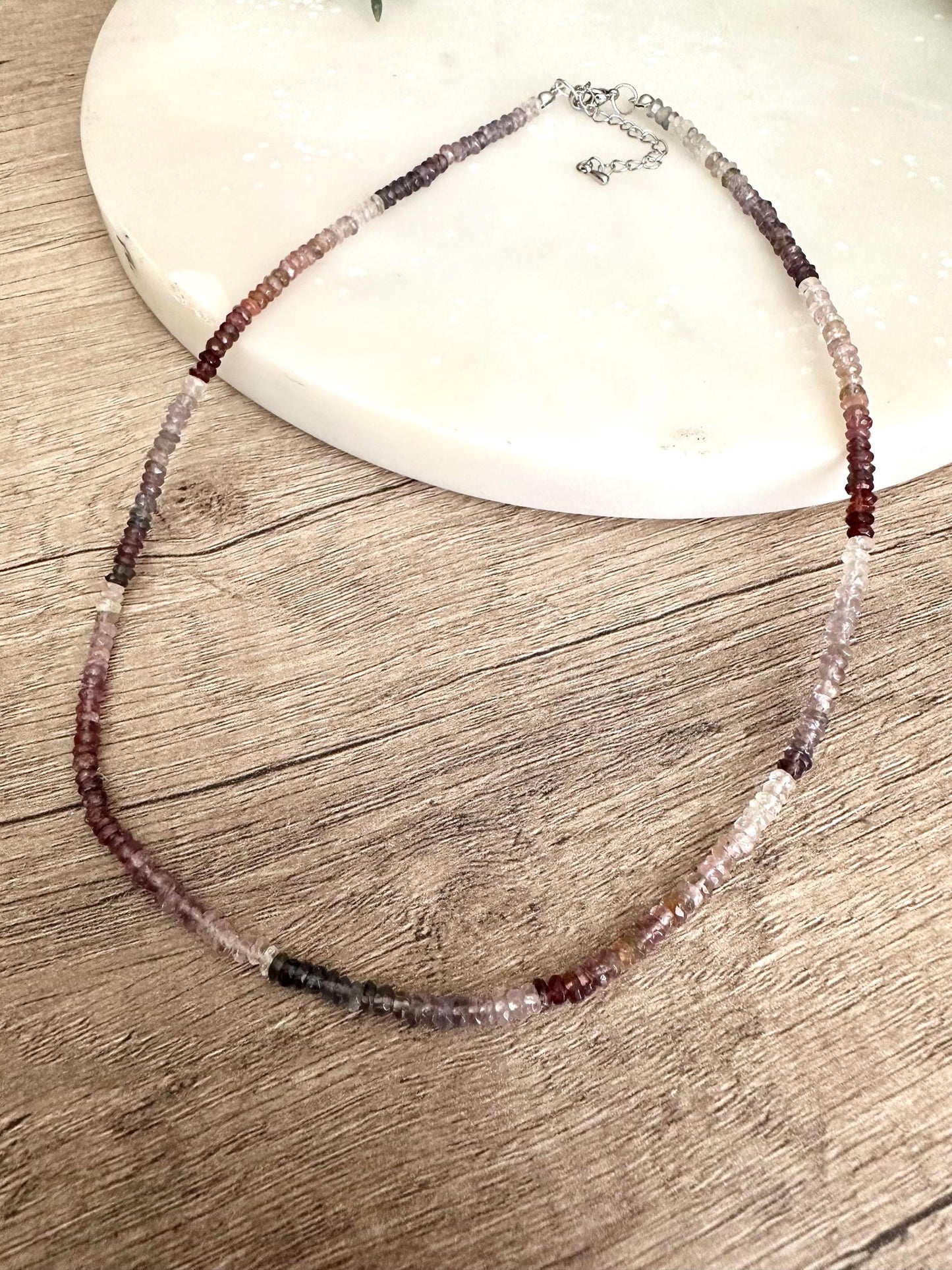 Multicolor Faceted Spinel Beaded  Necklace -Gift-Wedding-Bridesmaids
