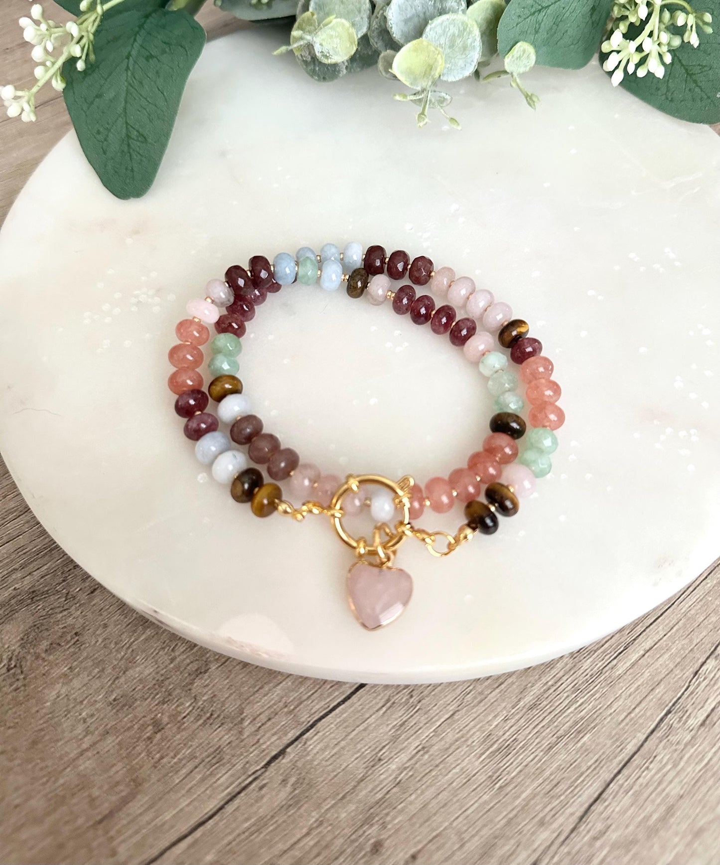 Fall Candy Multicolor Gemstone Beaded Necklace -Gift-Wedding-Bridesmaid
